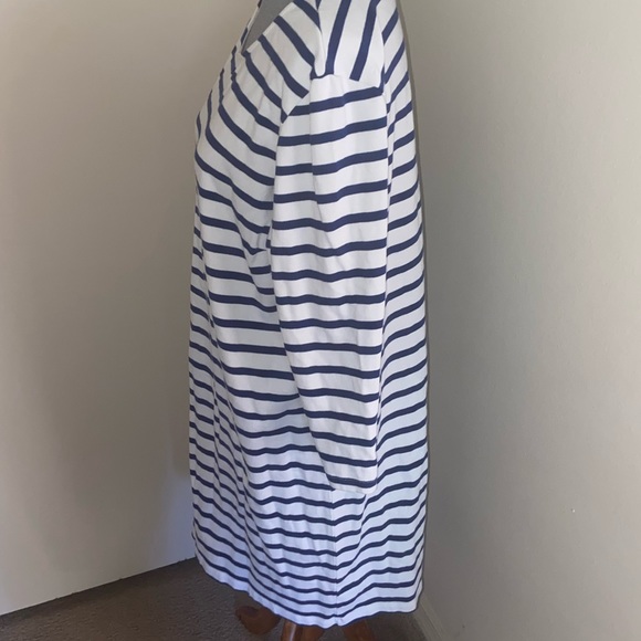 EUC Old Navy Cream & Navy Blue Stripe Dress - Picture 4 of 7